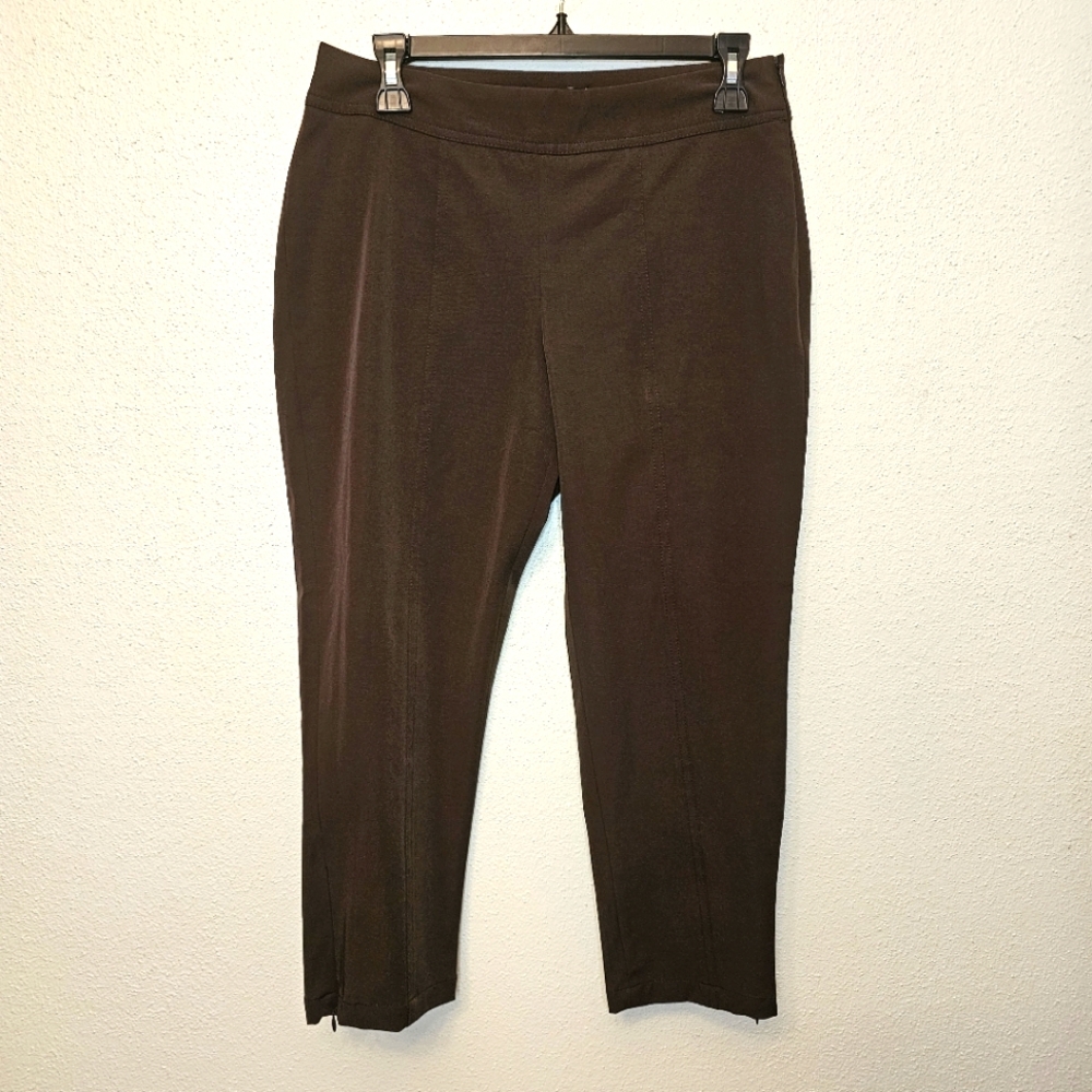 [TRIBAL CAPRIS] Dark Chocolate Brown Flatten it Side Zipper & Hem Zippers Size 6